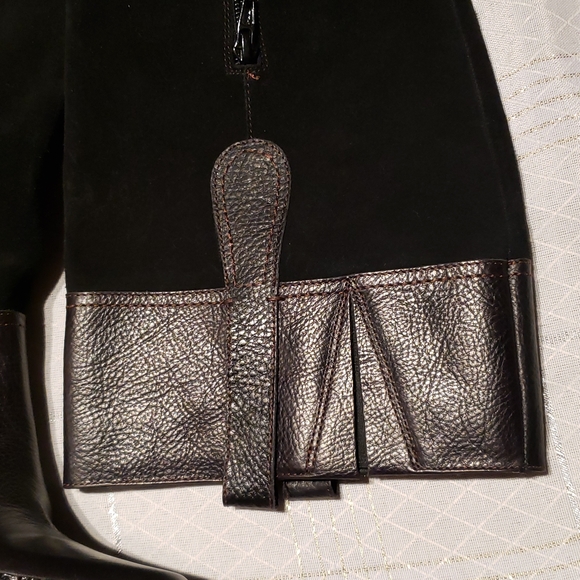 Naturalizer N5 New DANDY Knee High Comfort Fashion Suede & Leather Boot BLACK 10 - Picture 10 of 16